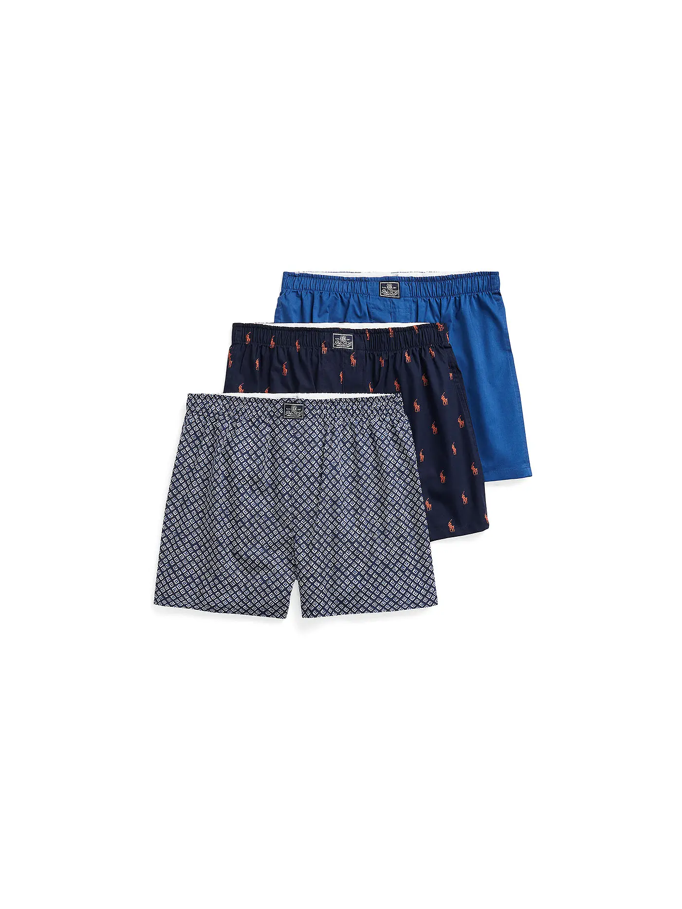 POLO RALPH LAUREN | Boxershorts 3er Pkg wht tile ryl tile black | 